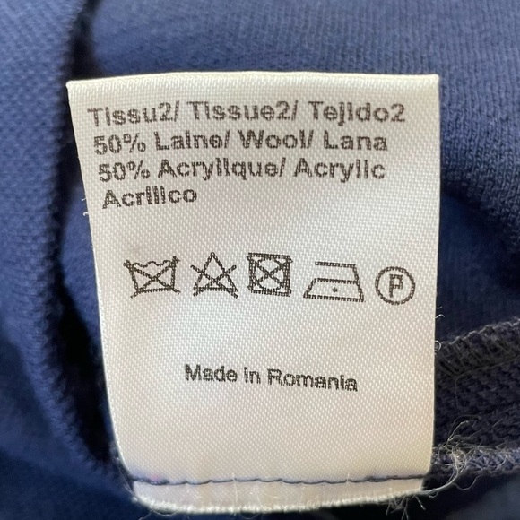 Sandro Blue Wool Blend Peplum Pencil Dress, Size S (1) - Picture 9 of 10